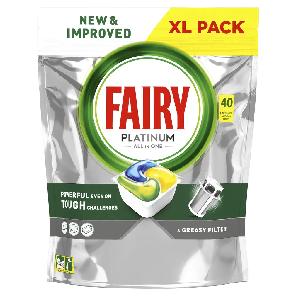 NÕUDEPESUKAPSLID FAIRY PLATINUM LEMON 40TK