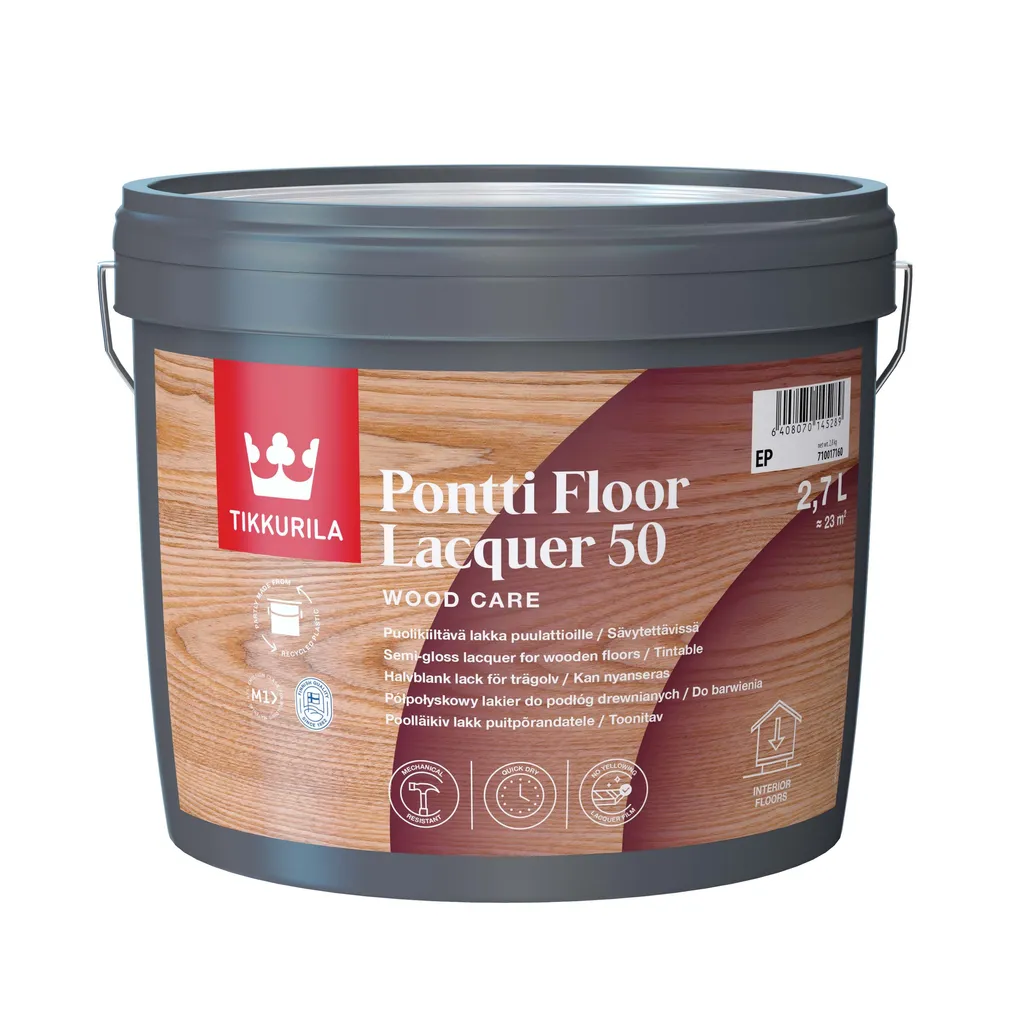 PÕRANDALAKK TIKKURILA PONTTI FLOOR LACQUER 50 EP 2,7L