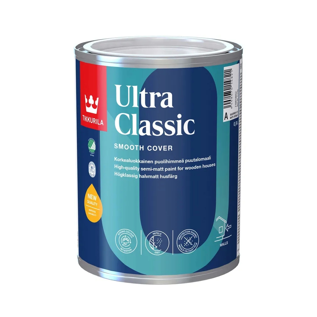 FASAADIVÄRV TIKKURILA ULTRA CLASSIC HOUSE PAINT A VALGE 0,9L