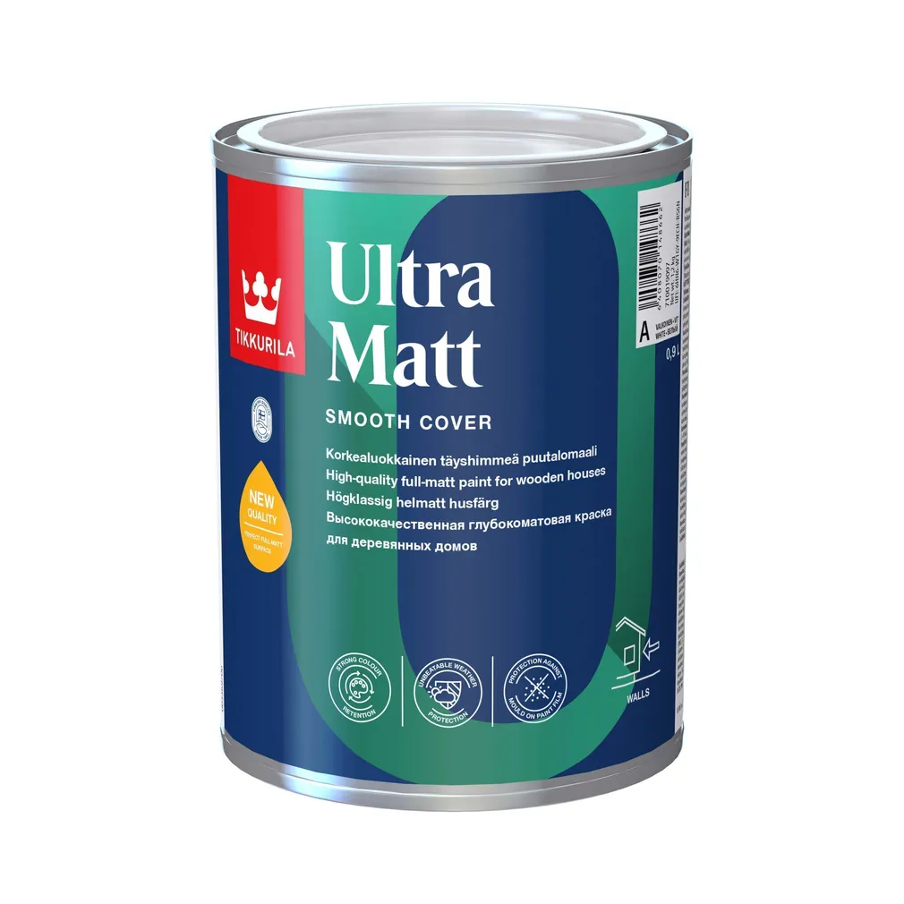 FASAADIVÄRV TIKKURILA ULTRA MATT HOUSE PAINT A VALGE 0,9L