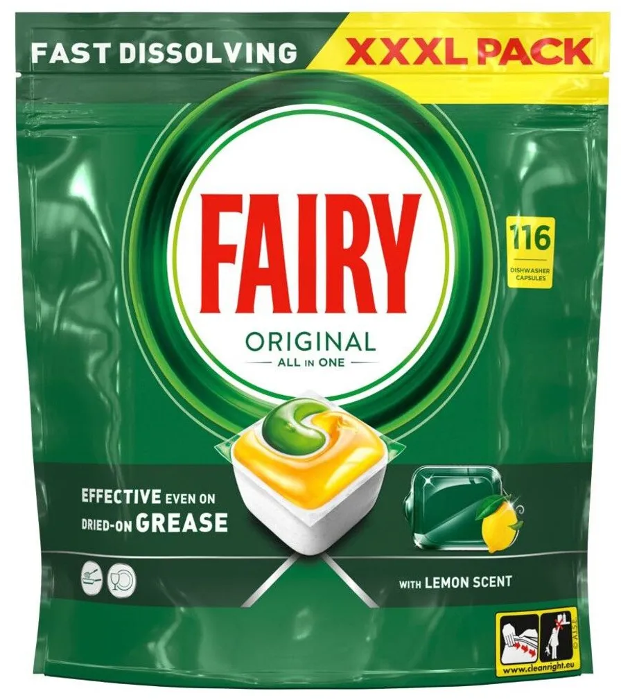 NÕUDEPESUMASINA KAPSLID FAIRY AI1 LEMON 116TK PAKIS