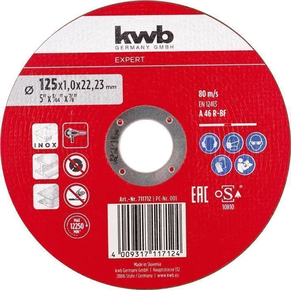 LÕIKEKETAS KWB EXPERT 125 × 1,0