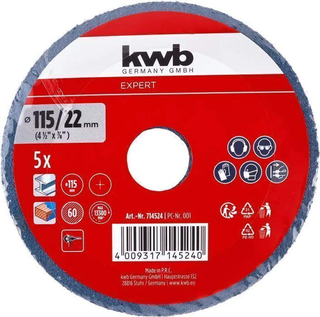 KIUDKETAS KWB, TSIRKOON 115MM G60 5TK