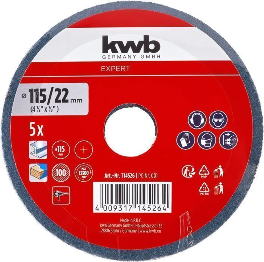 KIUDKETAS KWB, TSIRKOON 115MM G100 5TK