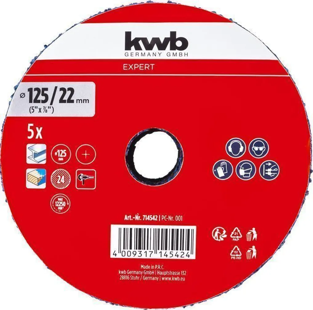 KIUDKETAS KWB, TSIRKOON 125MM G24 5TK