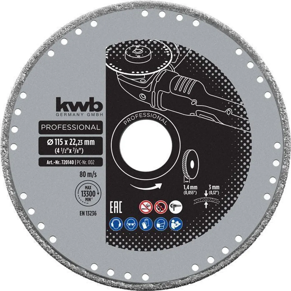 TEEMANTKETAS KWB, METALL 115MM