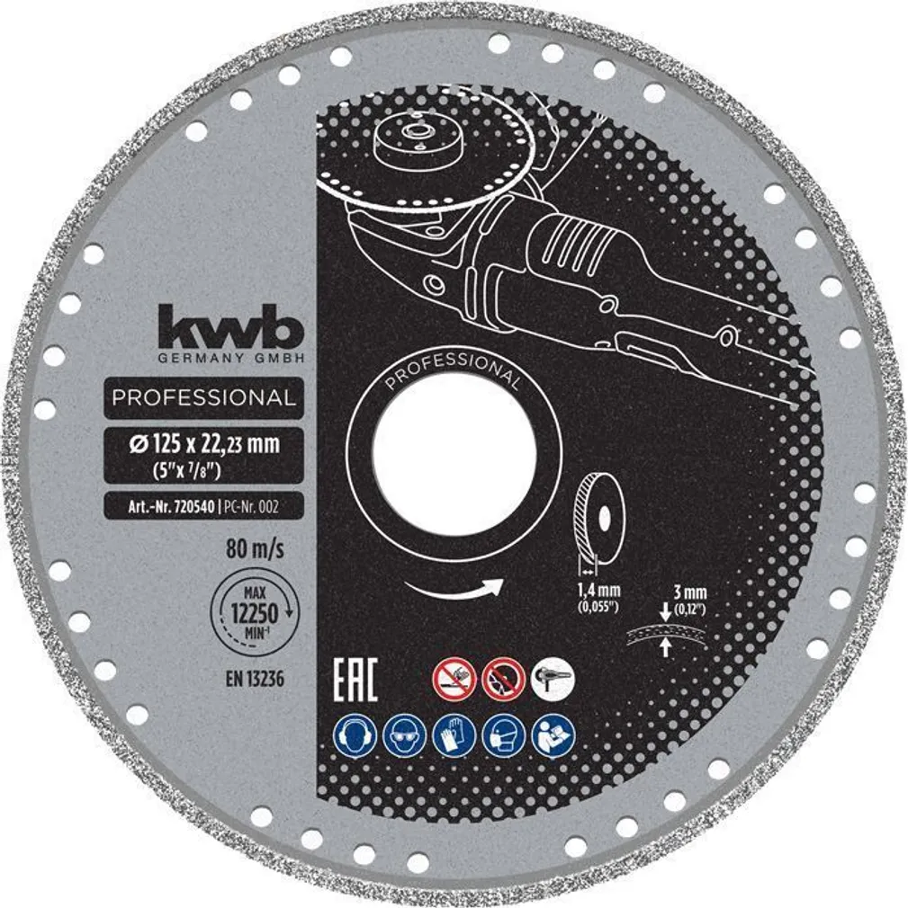 TEEMANTKETAS KWB, METALL 125MM