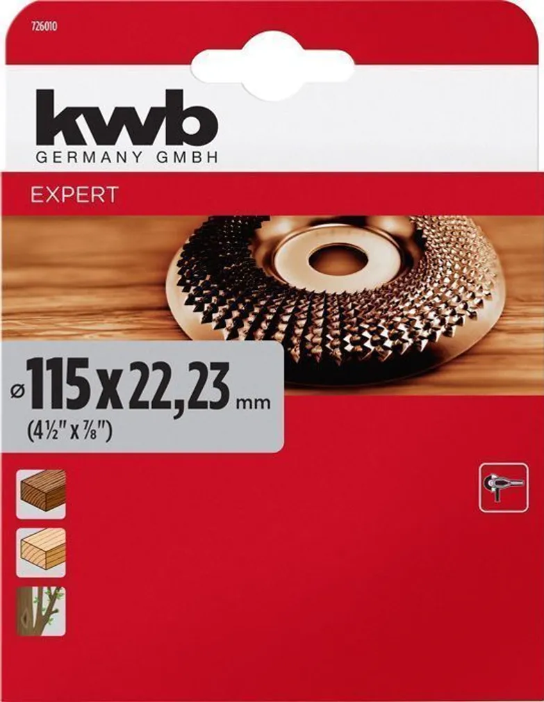 RASPIKETAS KWB PUIDULE 115MM