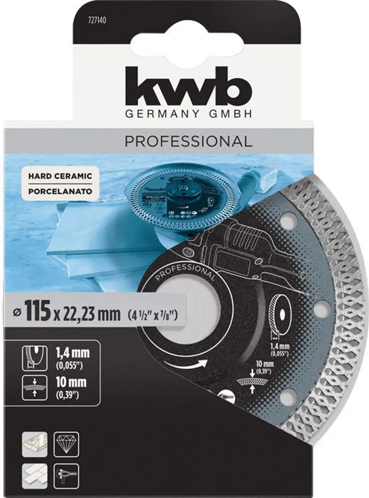 TEEMANTKETAS KWB 115MM, PEENETERALINE