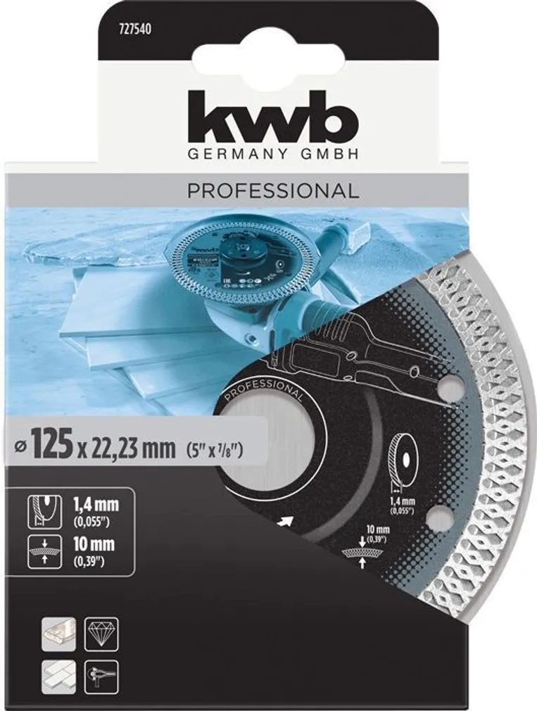 TEEMANTKETAS KWB 125MM, PEENETERALINE