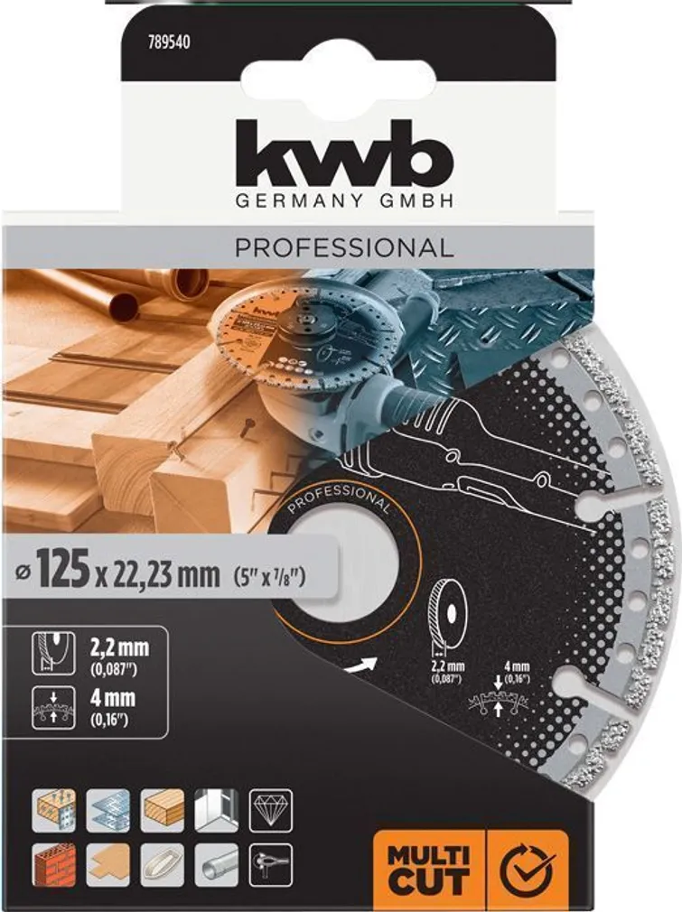 TEEMANTKETAS KWB, UNIVERSAALNE 125MM