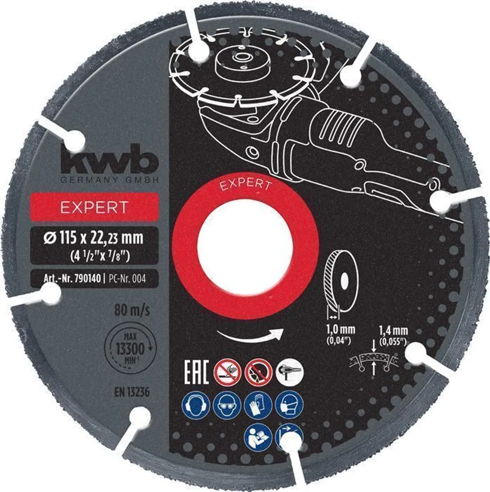 UNIVERSAALLÕIKEKETAS KWB TCG 115MM