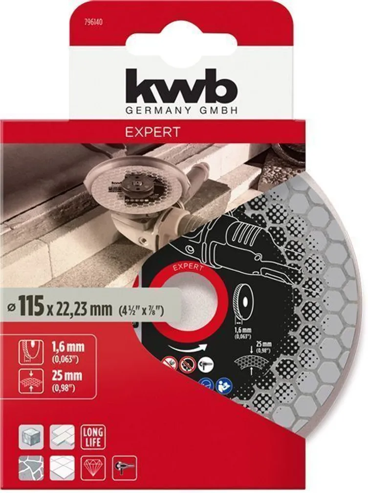 TEEMANTLÕIKE- JA LIHVKETAS KWB 115MM