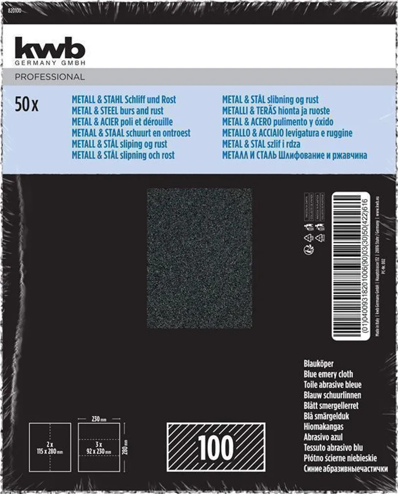 LIIVAPABER KWB, SMIRGELRIIE P100