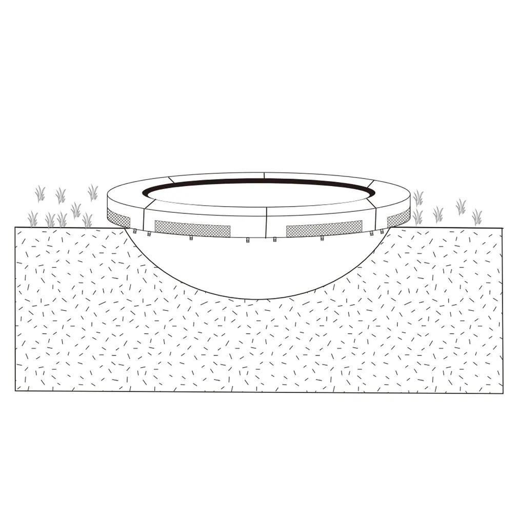 MAAPEALNE BATUUT D426CM ROHELISE ÄÄREGA