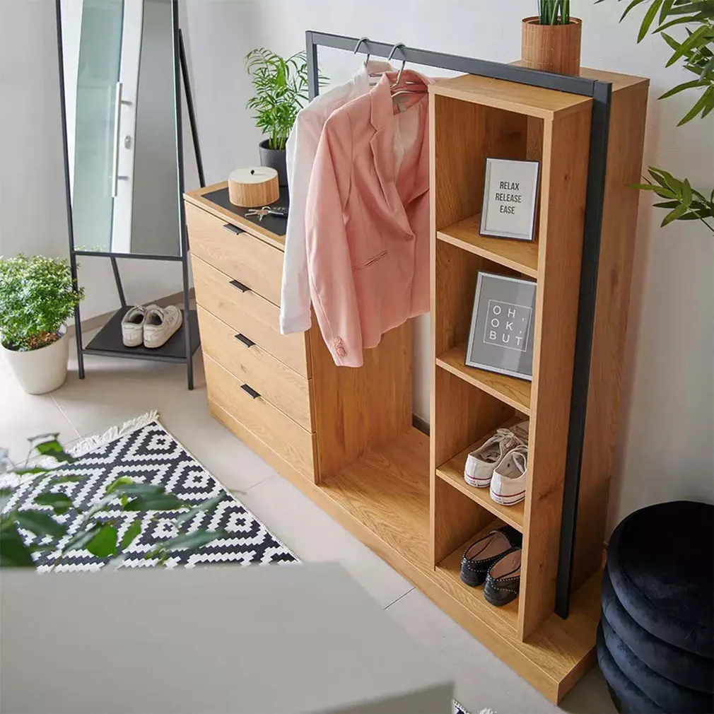 ESIKUMÖÖBEL NOVA 145X40XH137CM TAMM/MUST