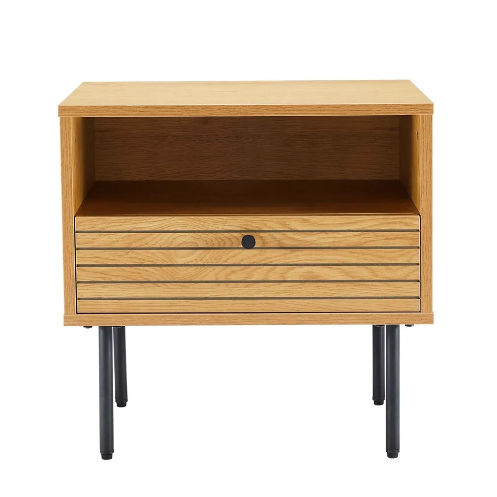ÖÖKAPP LINE 50X40XH50CM TAMMEDEKOORIGA MELAMIIN