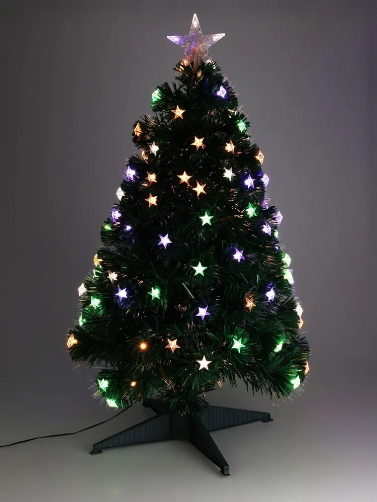 JÕULUKUUSK FIIBEROPTILINE LED-TULED 43X43X90CM