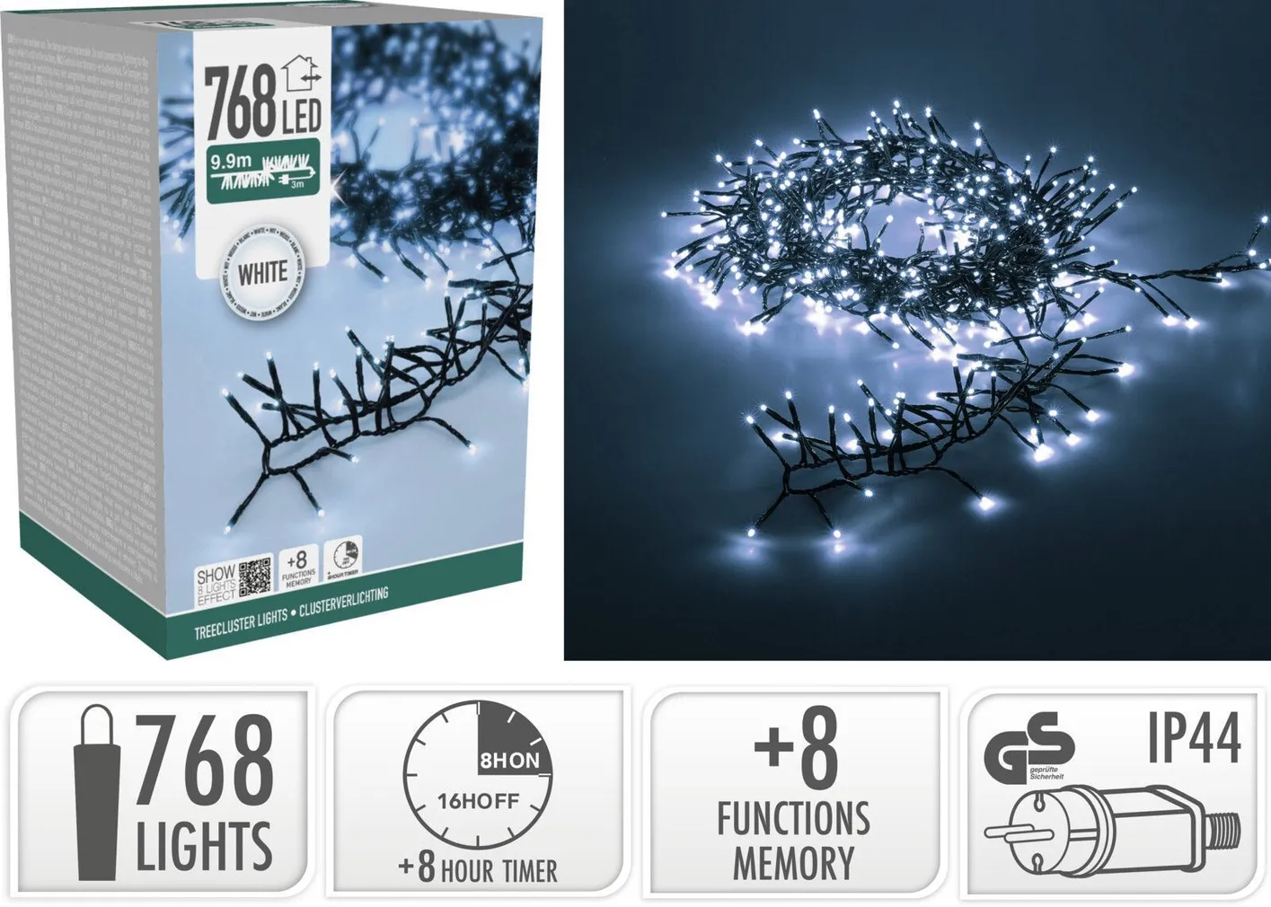 KUUSETULED 768LED VALGE