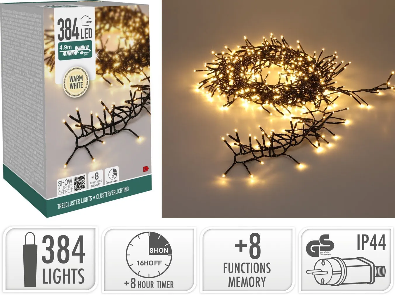 KUUSETULED 384LED SOE VALGE