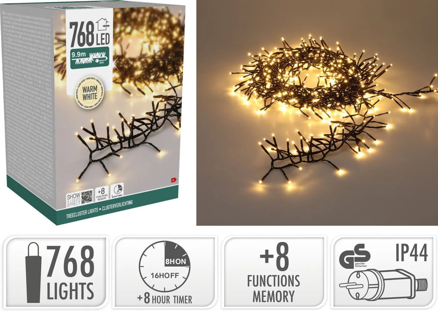 KUUSETULED 768LED SOE VALGE