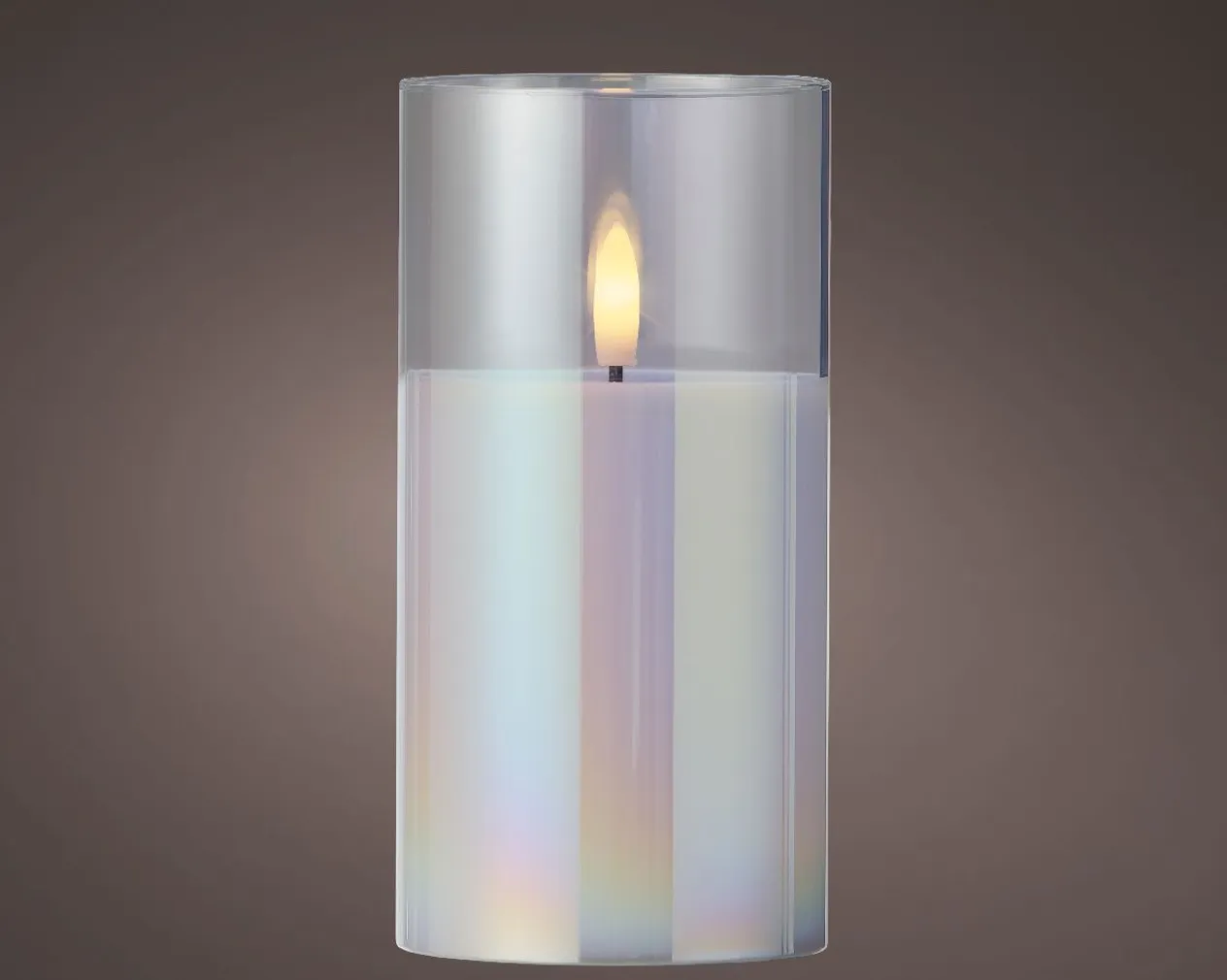 LED-TAHTKÜÜNAL PATAREITOITEGA 7,5X7,5X15CM LILLA/VALGE