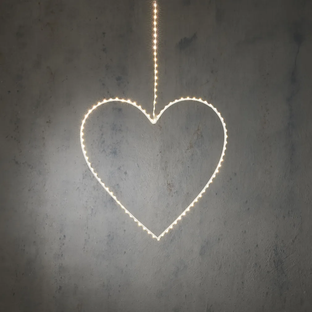 ORNAMENT SÜDA 120LED TAIMER 108X38CM VALGE