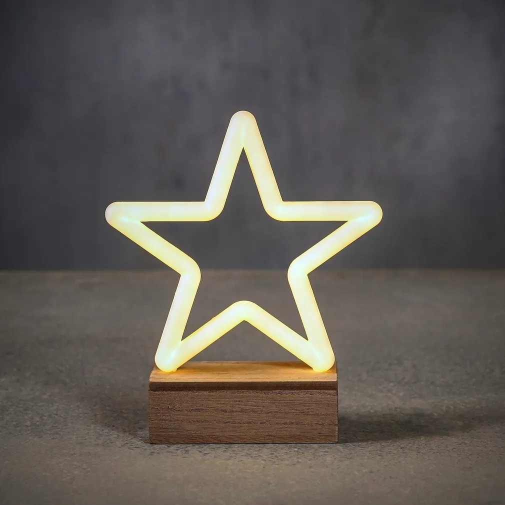JÕULUKAUNISTUS NEOONTÄHT 68LED MDF 15,5X5,5X18CM VALGE