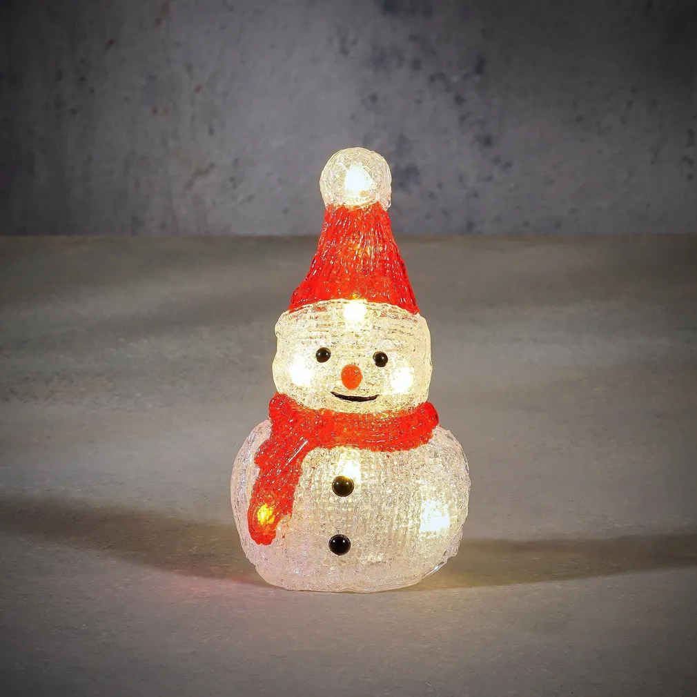 DEKORATSIOON LUMEMEMM 10LED TAIMER AKRÜÜL 11X10X19CM VALGE