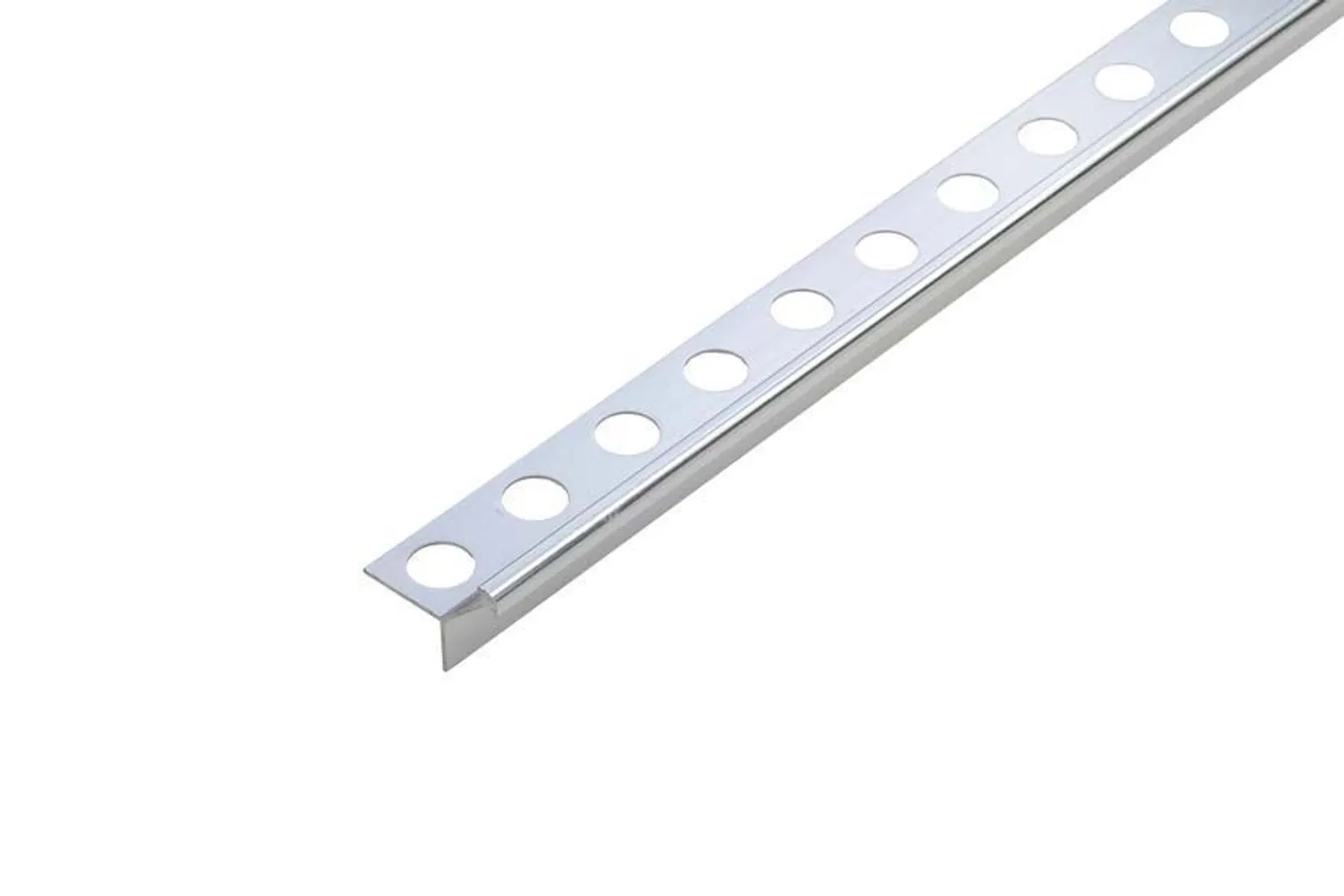 PLAADILIIST CEZAR KITSAS ALUMIINIUM 8X8X2500MM ANODEERITUD LÄIKIV HÕBE