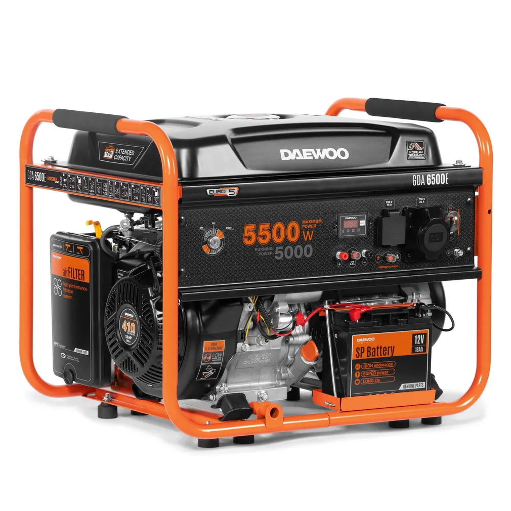 BENSIINIMOOTORIGA GENERAATOR DAEWOO GDA 6500E