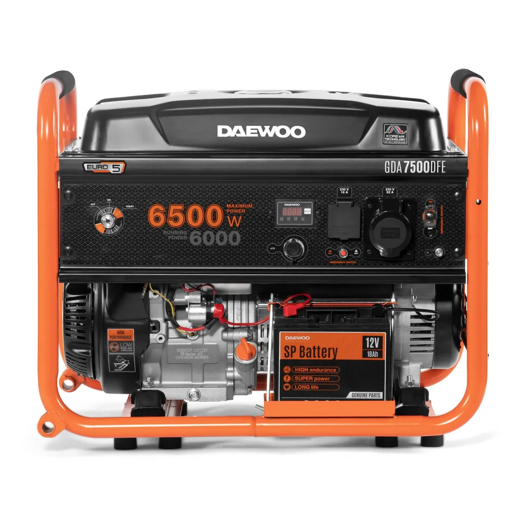 BENSIINIMOOTORIGA GENERAATOR DAEWOO GDA 7500DFE