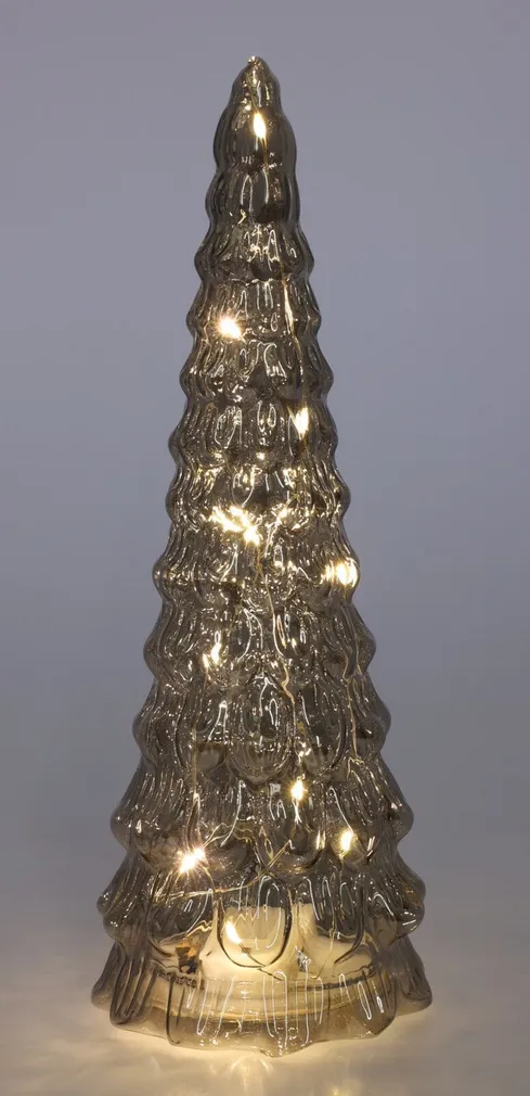 JÕULUKAUNISTUS JÕULUPUU 24CM 10LED ROHELINE KLAAS