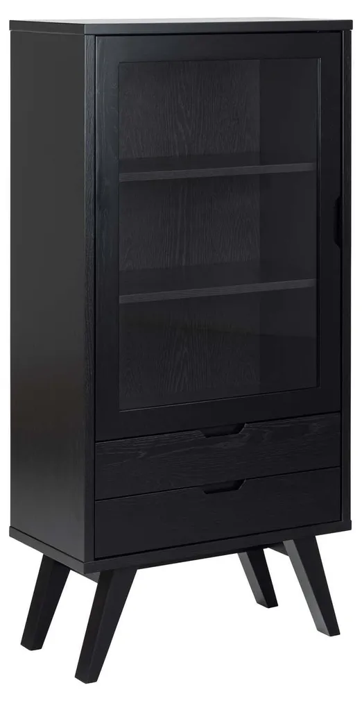 VITRIINKAPP A-LINE 72X36XH145CM, MUST