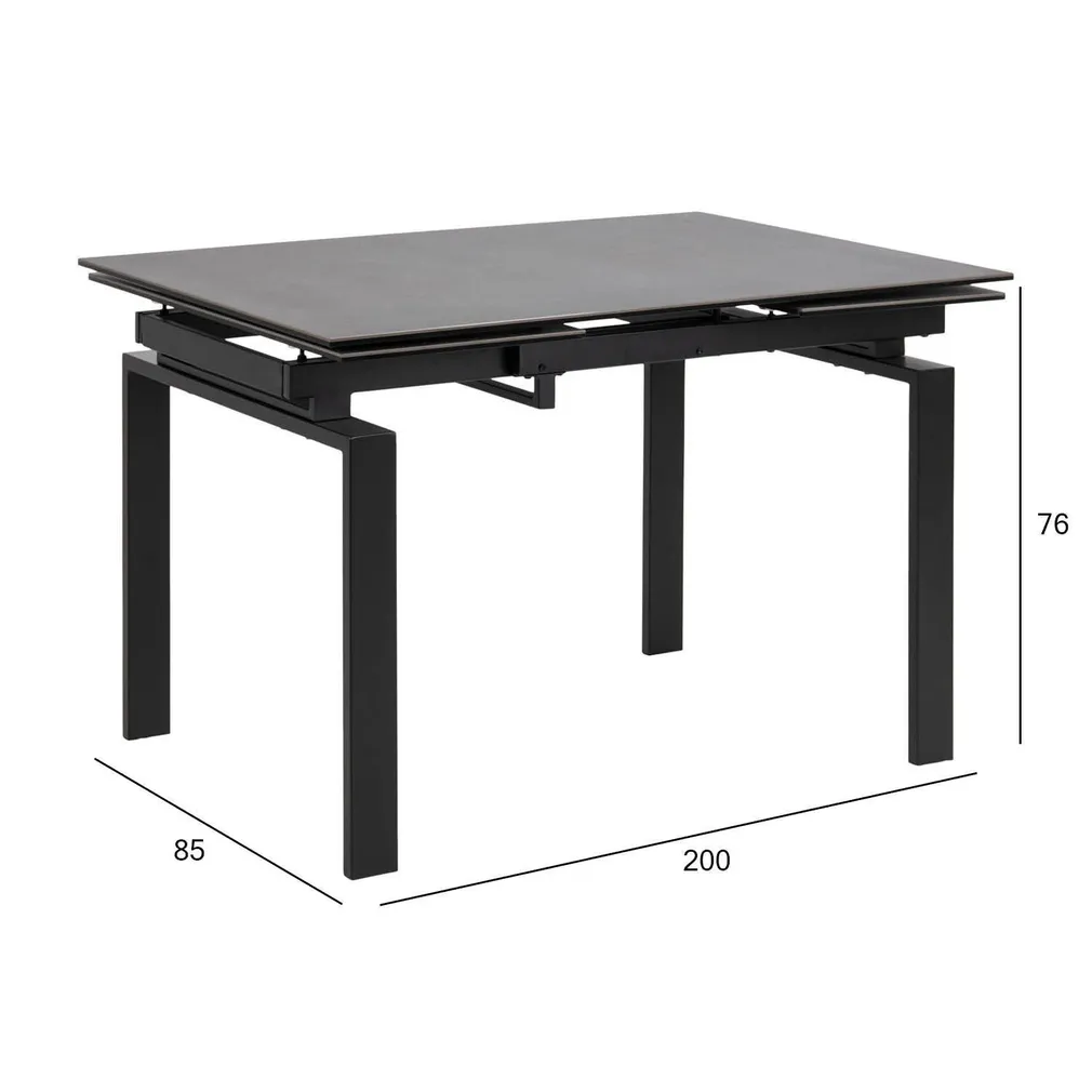 SÖÖGILAUD HUDDERSFIELD 120/200X85XH76CM, MUST