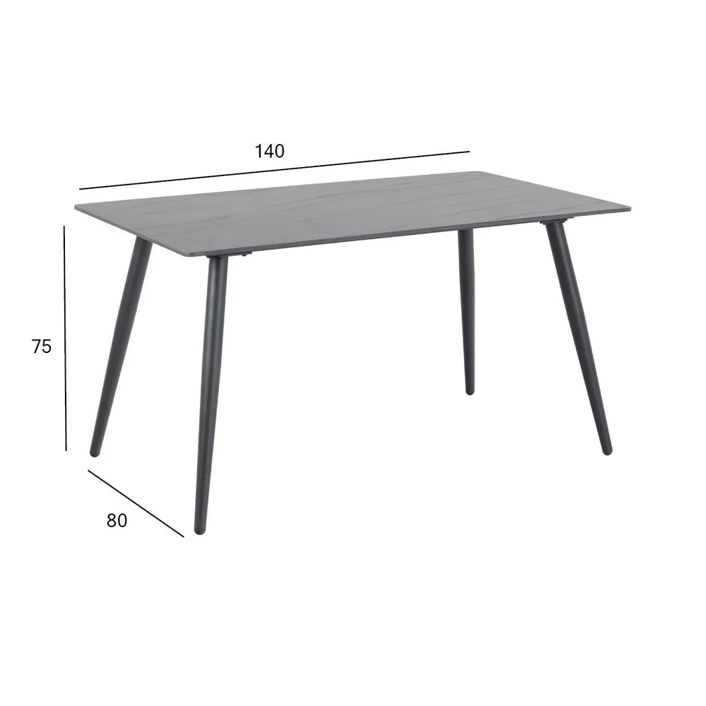SÖÖGILAUD WICKLOW 140X80XH75CM, MUST