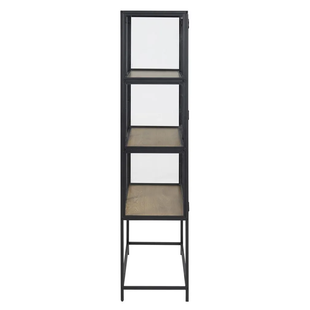 VITRIINKAPP SEAFORD 77X35XH150CM, MUST/TAMM