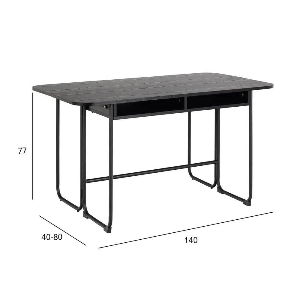 SÖÖGILAUD DARLINGTON 140X40/80XH77CM, MUST