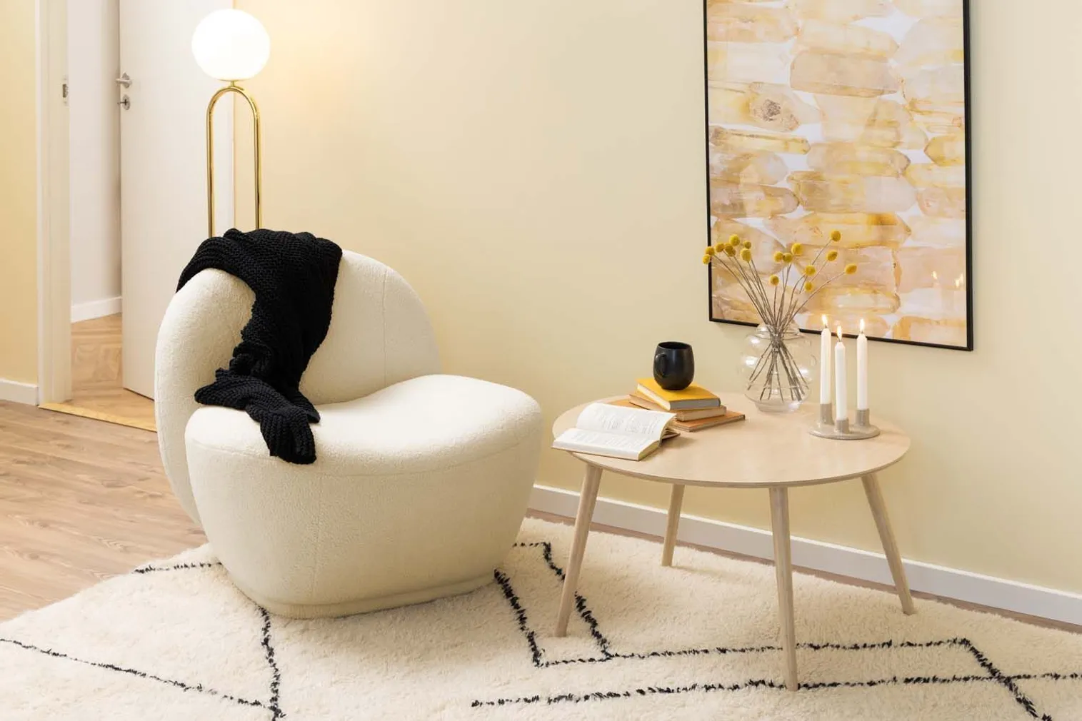 DIIVANILAUD ROSLIN D80XH45CM, NATURAALNE