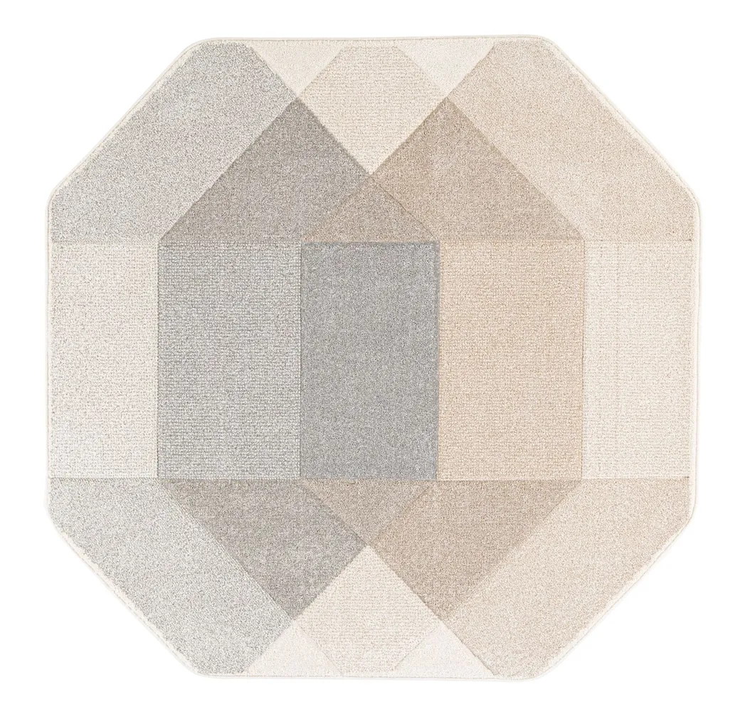 VAIP DIXIE CARVED-3, 120X120CM, HALL/BEEŽ