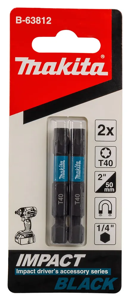 OTSIK MAKITA T40 50MM B-63812 IMPACT BLACK 2TK