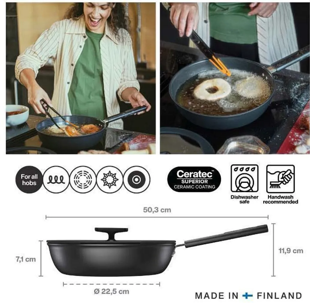 SAUTÉ PANN FISKARS HARD FACE 28CM