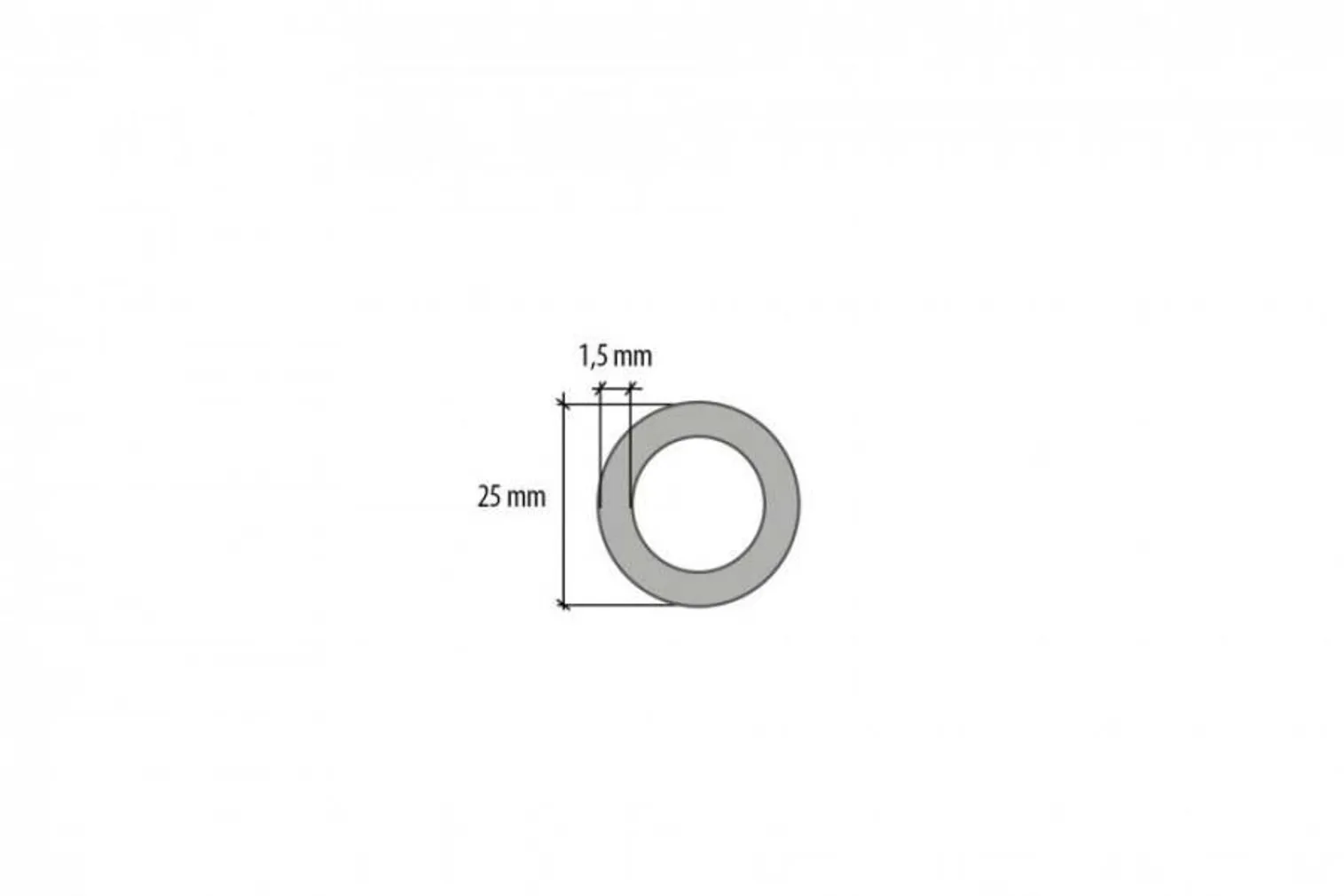 ALUMIINIUM O-PROFIIL CEZAR 25X1,5X1000MM  