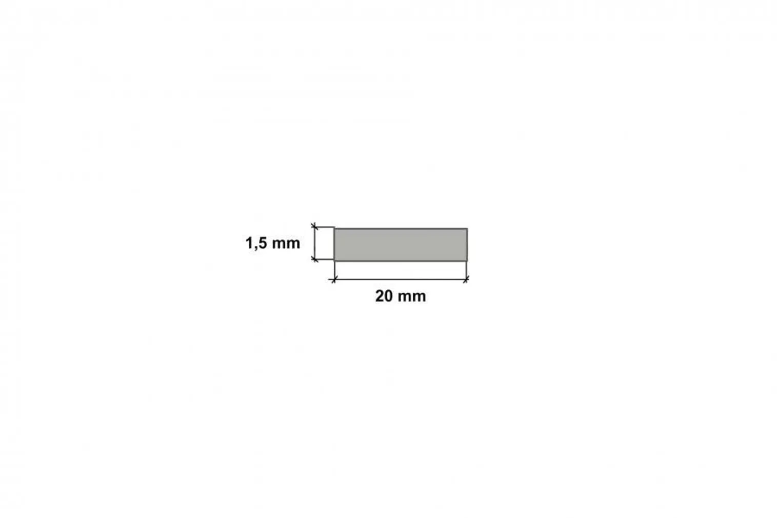 PVC PROFIIL CEZAR FLAT 20X1,5X2750MM VALGE RAL9003 