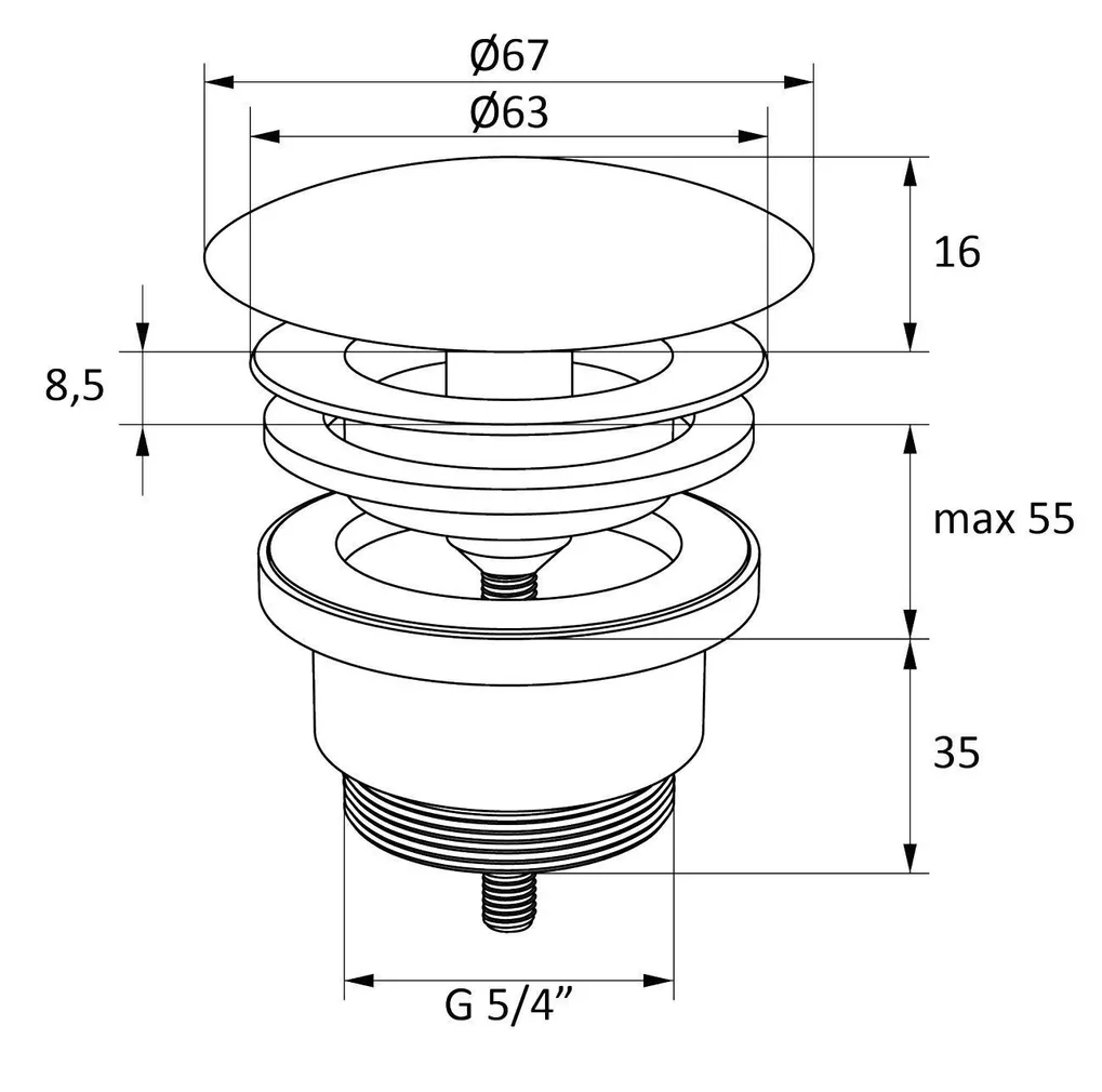 VALAMU ÄRAVOOLUPESA RAVAK 46MM