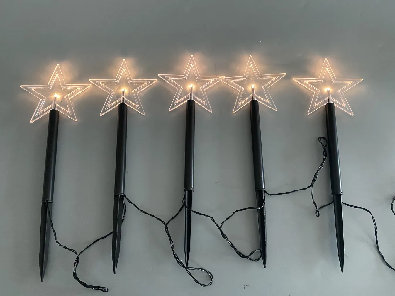 JÕULU VAIVALGUSTI AEDA TÄHED 5TK 5 LED SOE VALGE IP44, 3XAAA