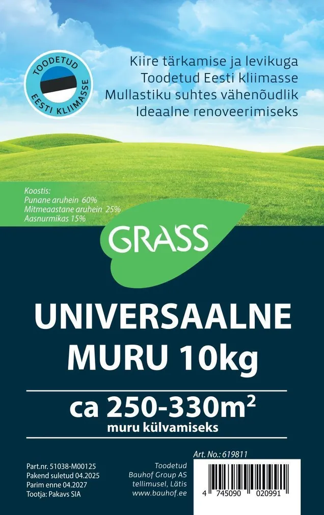 UNIVERSAALNE MURUSEEMNE SEGU GRASS 10KG