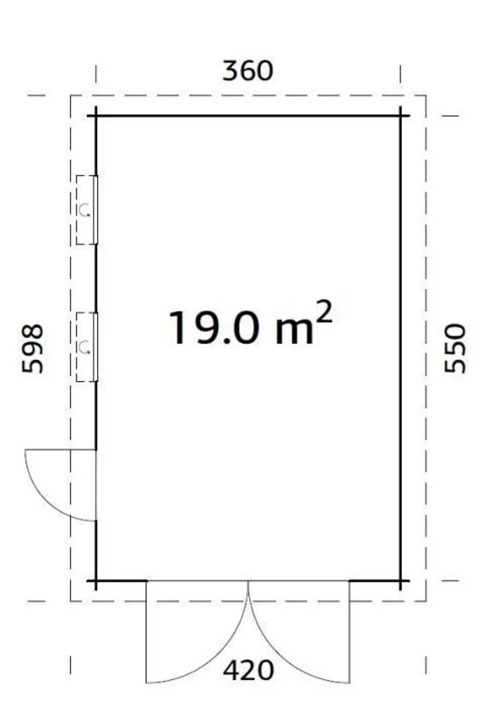 GARAAŽ PALMAKO RASMUS 19,0M² PUITVÄRAVAGA