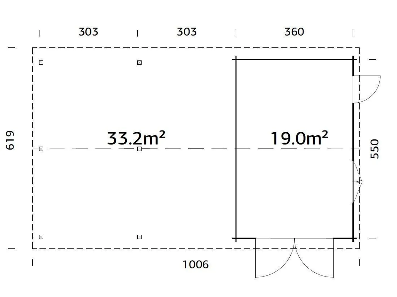 GARAAŽ PALMAKO ROGER 19,0+33,2M² PUITVÄRAVAGA