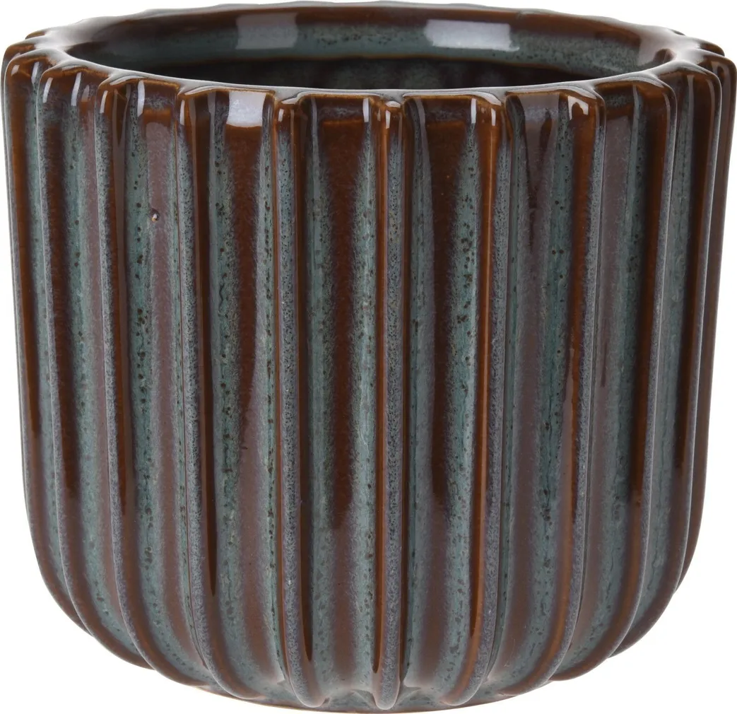 KERAAMILINE ÜMBRISPOTT 13CM TUMEROHELINE